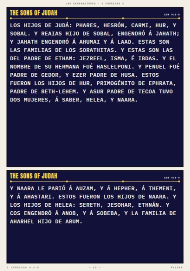 Las familias de Judá