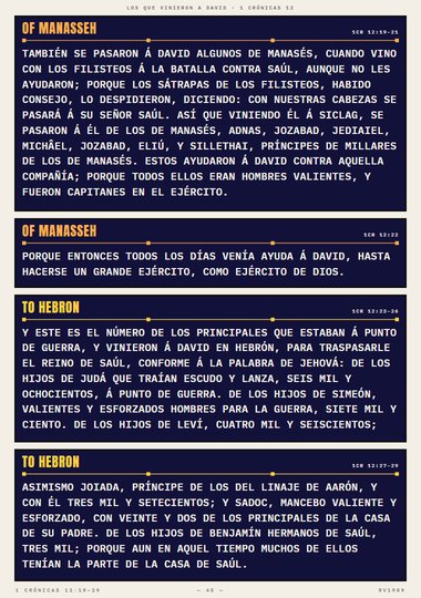 Para poner a David por rey