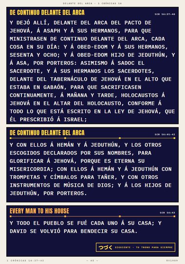 De continuo delante del arca