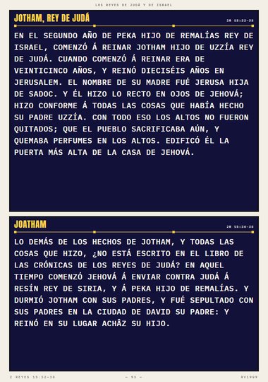 Los reyes de Judá y de Israel