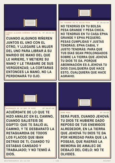 Pesas justas y acuérdate de Amalec