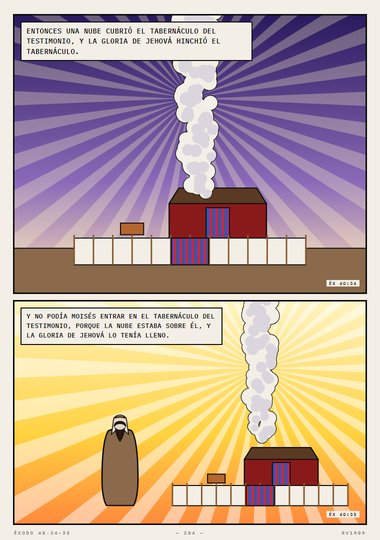 La gloria de Jehová hinchió el tabernáculo
