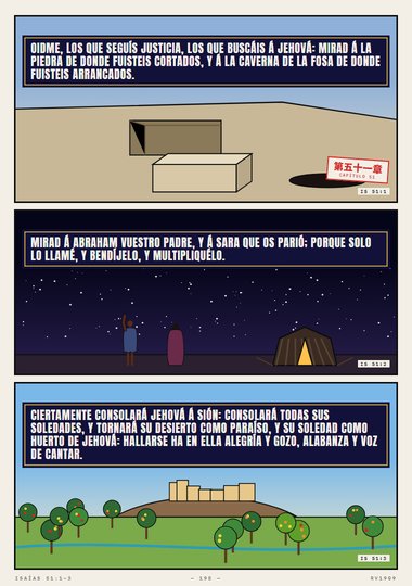 Mirad a la piedra de donde fuisteis cortados