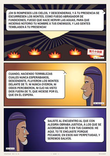 ¡Oh si rompieses los cielos!