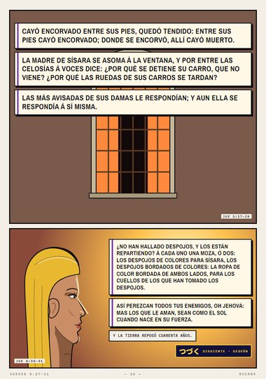 Cantó Débora, con Barac