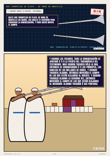 Dos trompetas de plata