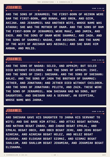 The Sons of Jerahmeel