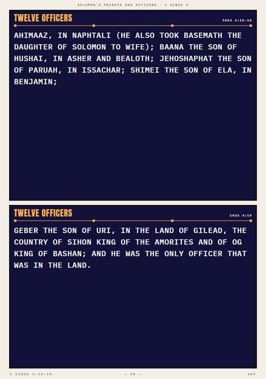 The Princes and the Officers