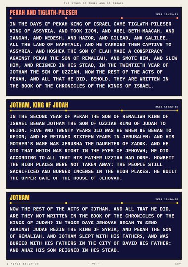 The Kings of Judah and of Israel